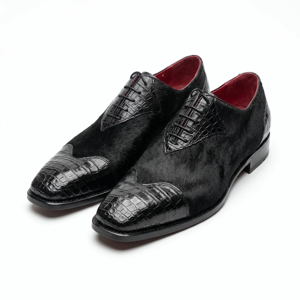 Sheriff Collection Alligator and Pony Dress-Up Shoes 2586 - Image 2