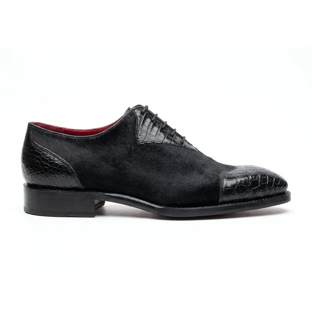 Sheriff Collection Alligator and Pony Dress-Up Shoes 2586 - Image 3