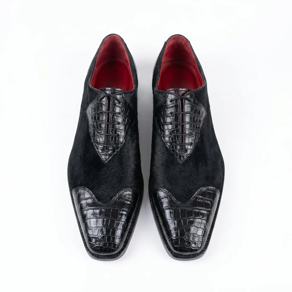 Sheriff Collection Alligator and Pony Dress-Up Shoes 2586 - Image 4