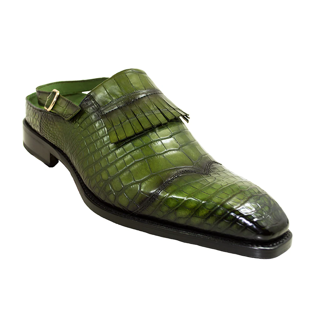 Sheriff Collection 2249 Green Alligator Sandal - Image 3