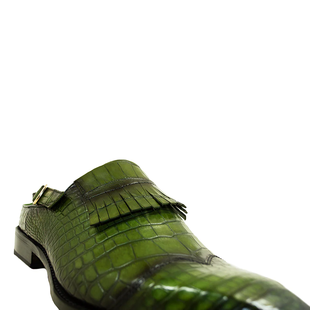 Sheriff Collection 2249 Green Alligator Sandal - Image 4