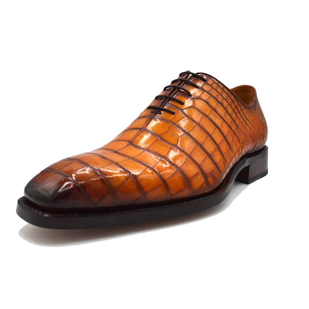 Sheriff Collection Light Caramel Alligator Dress Shoes 1505-2002v2 - Last Pair 30% At Checkout - Image 4