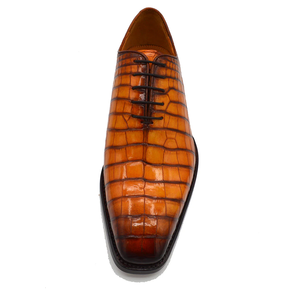 Sheriff Collection Light Caramel Alligator Dress Shoes 1505-2002v2 - Last Pair 30% At Checkout - Image 6
