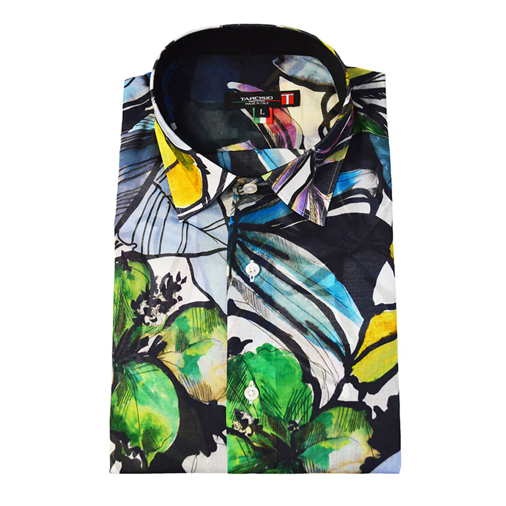 Tarcisio Colored Leaf Button Up Shirt - Image 2