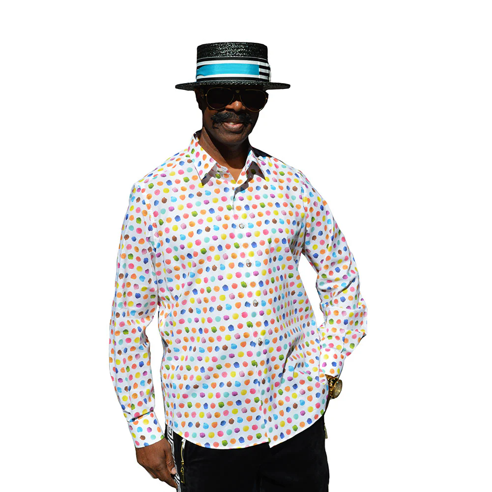 Tarcisio White Scoop Button Up Shirt - Image 3