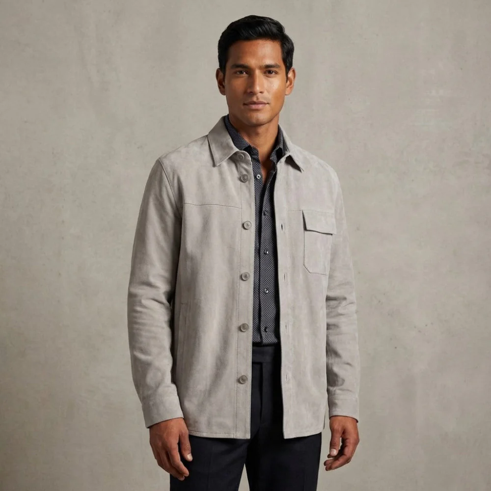 Torras 100% Soft Suede Shirt Jacket L82E519