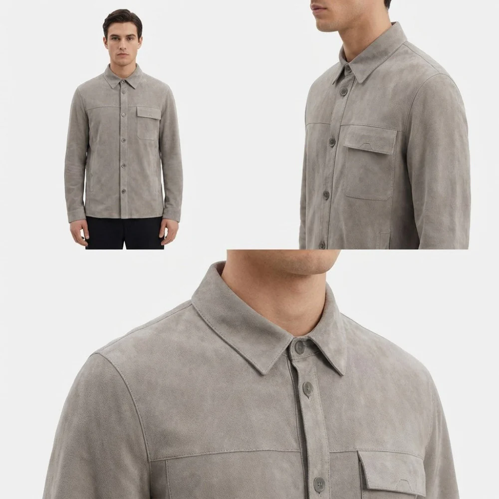 Torras 100% Soft Suede Shirt Jacket L82E519 - Image 7
