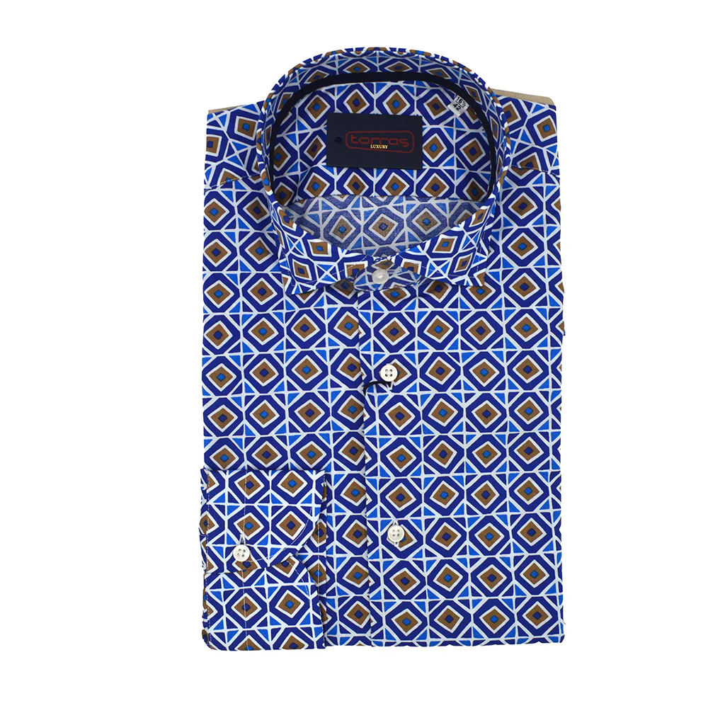 Torras Geometric Print Cotton Shirt - Image 4