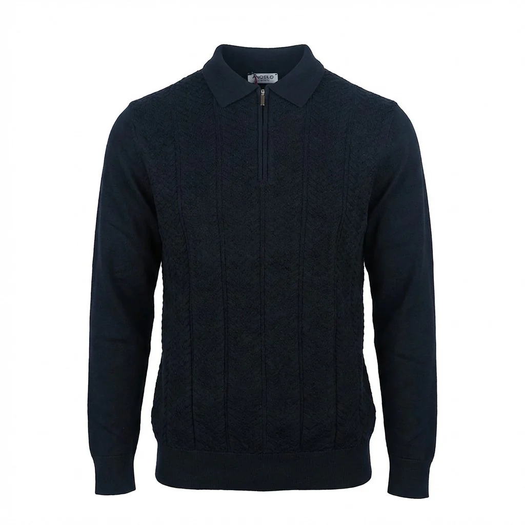 Torras Half Zipped 3D Knit Polo N22H409 - Image 6