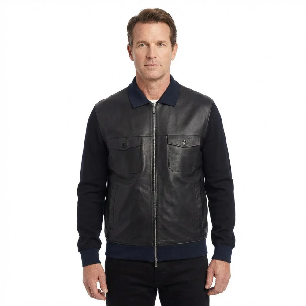 Torras L42E423A Leather and Knit Jacket - Image 14