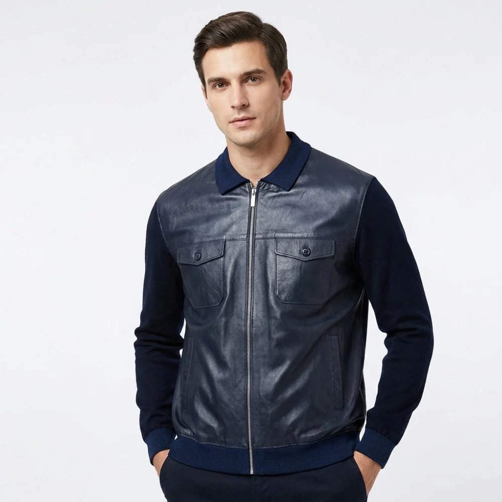 Torras L42E423A Leather and Knit Jacket - Image 4