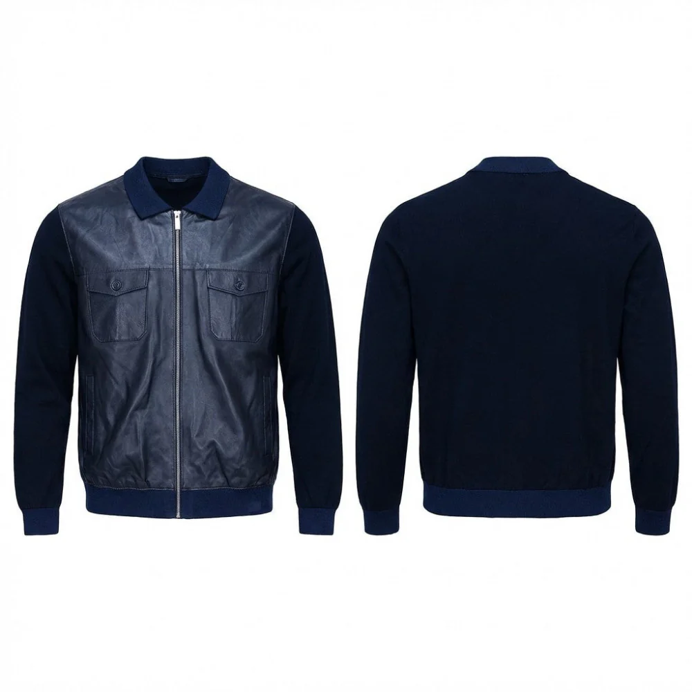 Torras L42E423A Leather and Knit Jacket - Image 6