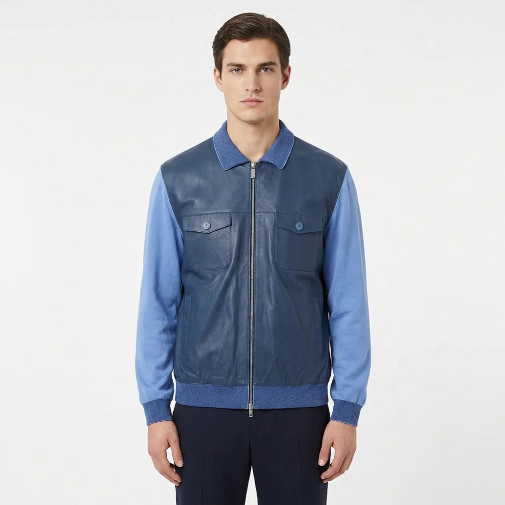 Torras L42E423A Leather and Knit Jacket - Image 9