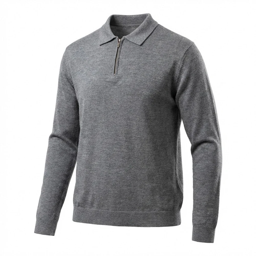 Torras Polo Zip Style Grey, Black and Blue - N233182 - Image 3