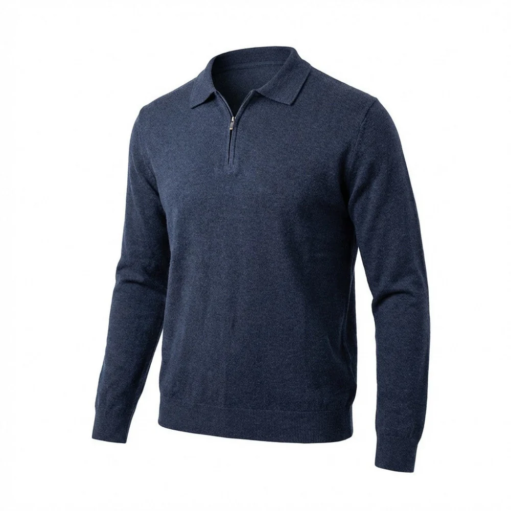 Torras Polo Zip Style Grey, Black and Blue - N233182 - Image 4