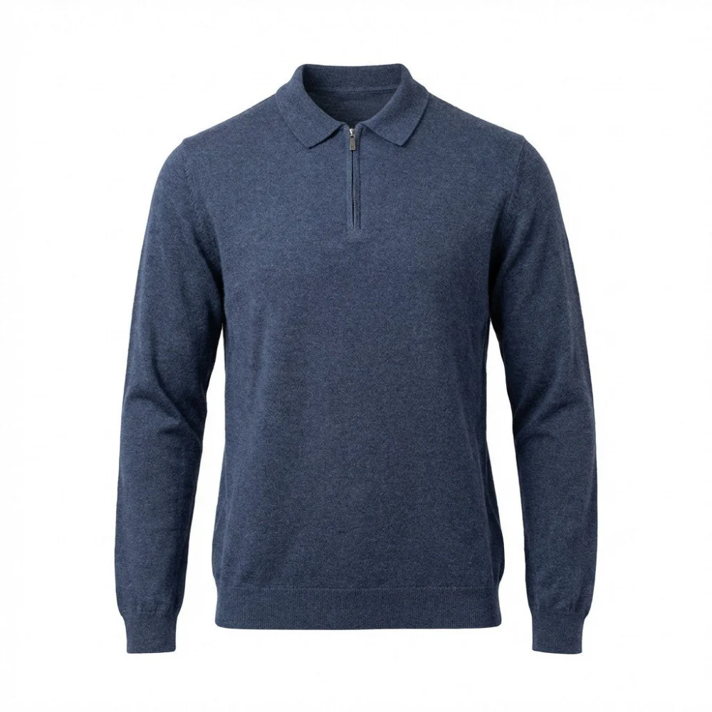Torras Polo Zip Style Grey, Black and Blue - N233182 - Image 5
