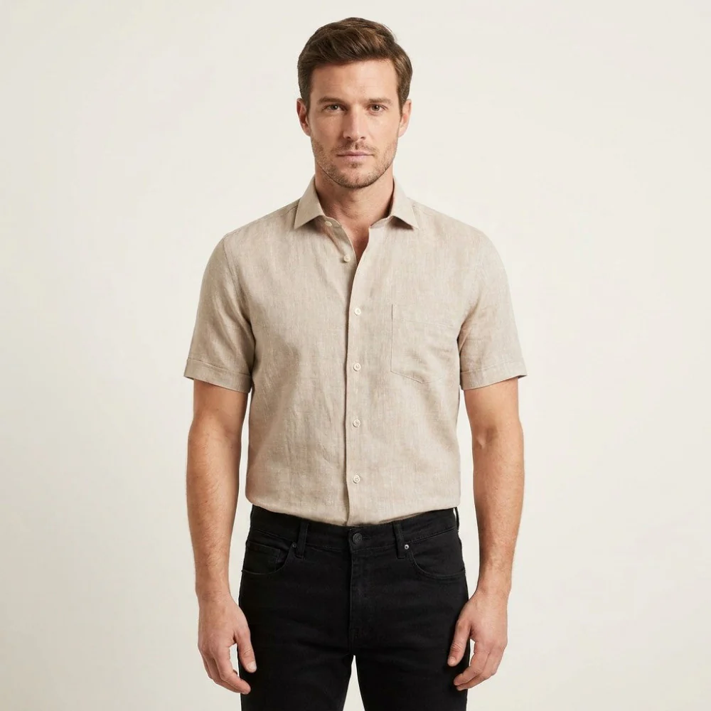 Torras Premium Italian 100% Linen Short-Sleeve Shirt - Image 6