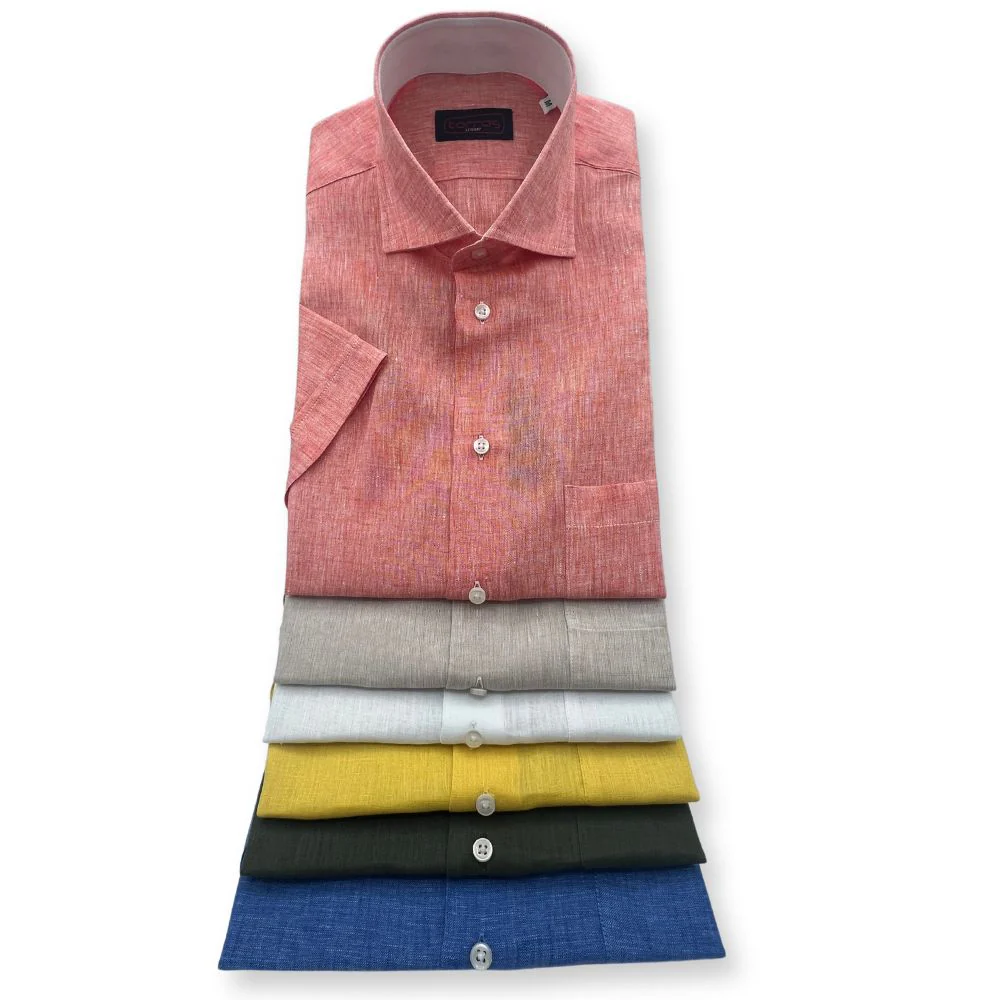 Torras Premium Italian 100% Linen Short-Sleeve Shirt - Image 9