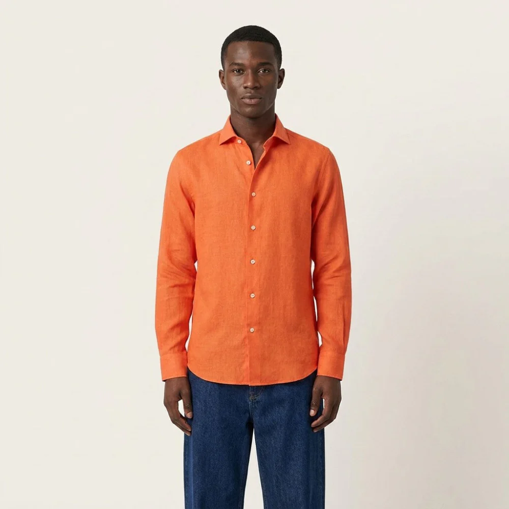 Torras Solid Color 100% Linen Shirt