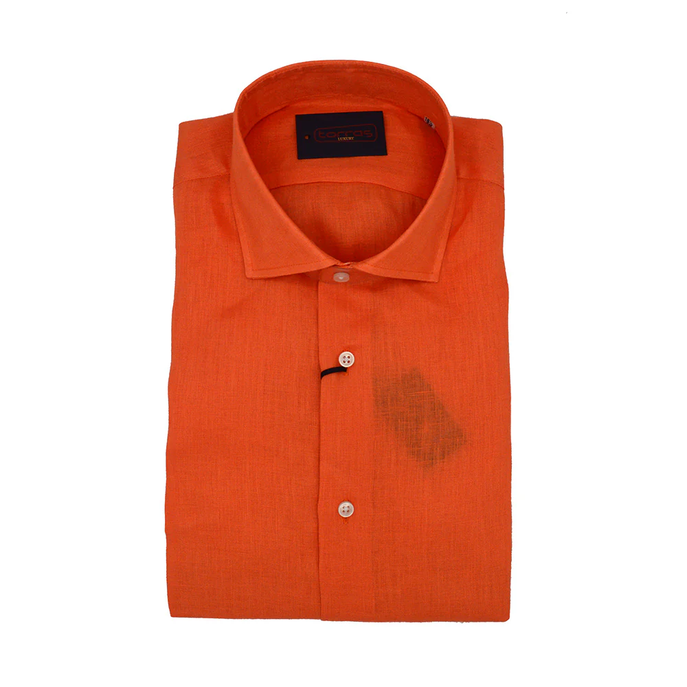 Torras Solid Color 100% Linen Shirt - Image 3