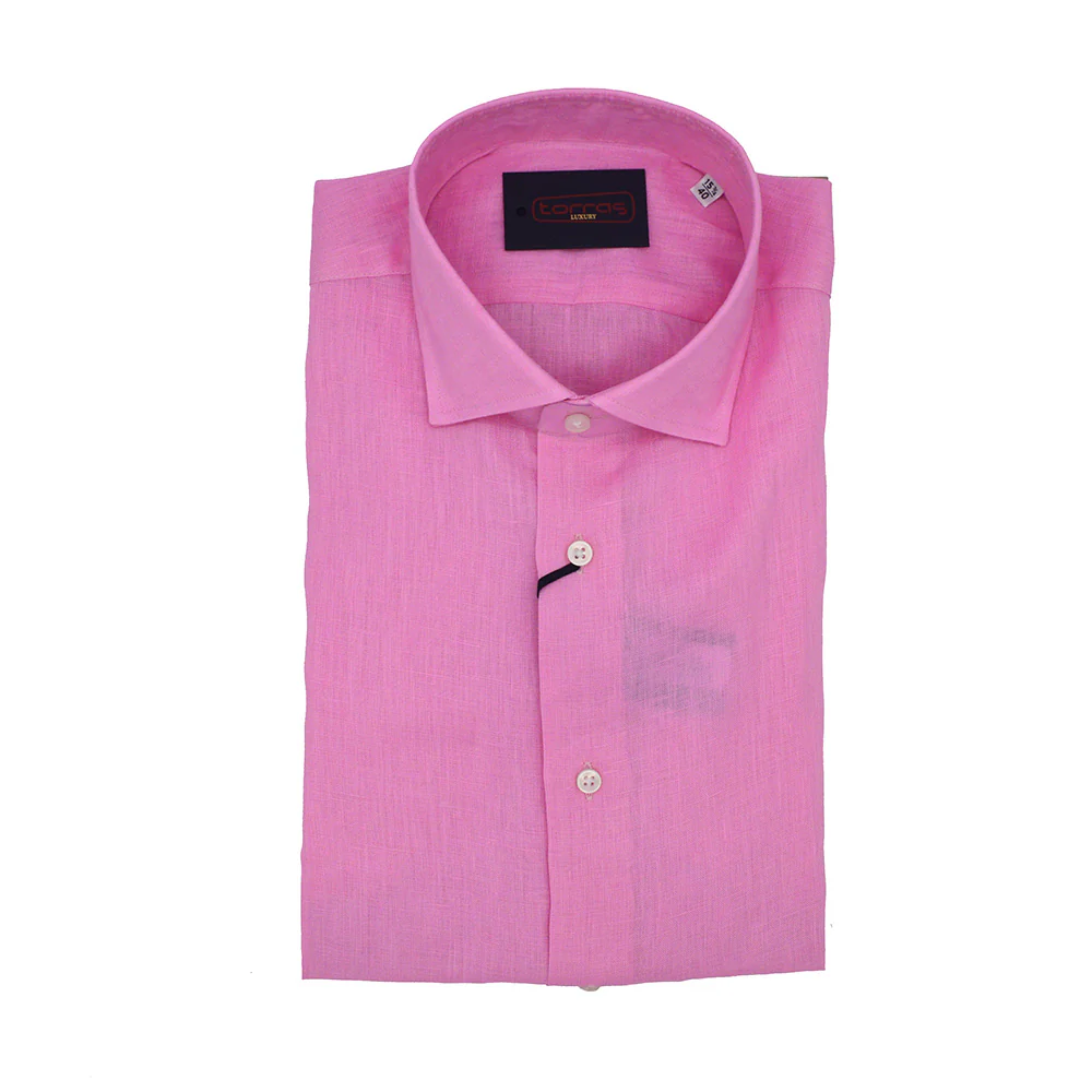 Torras Solid Color 100% Linen Shirt - Image 4