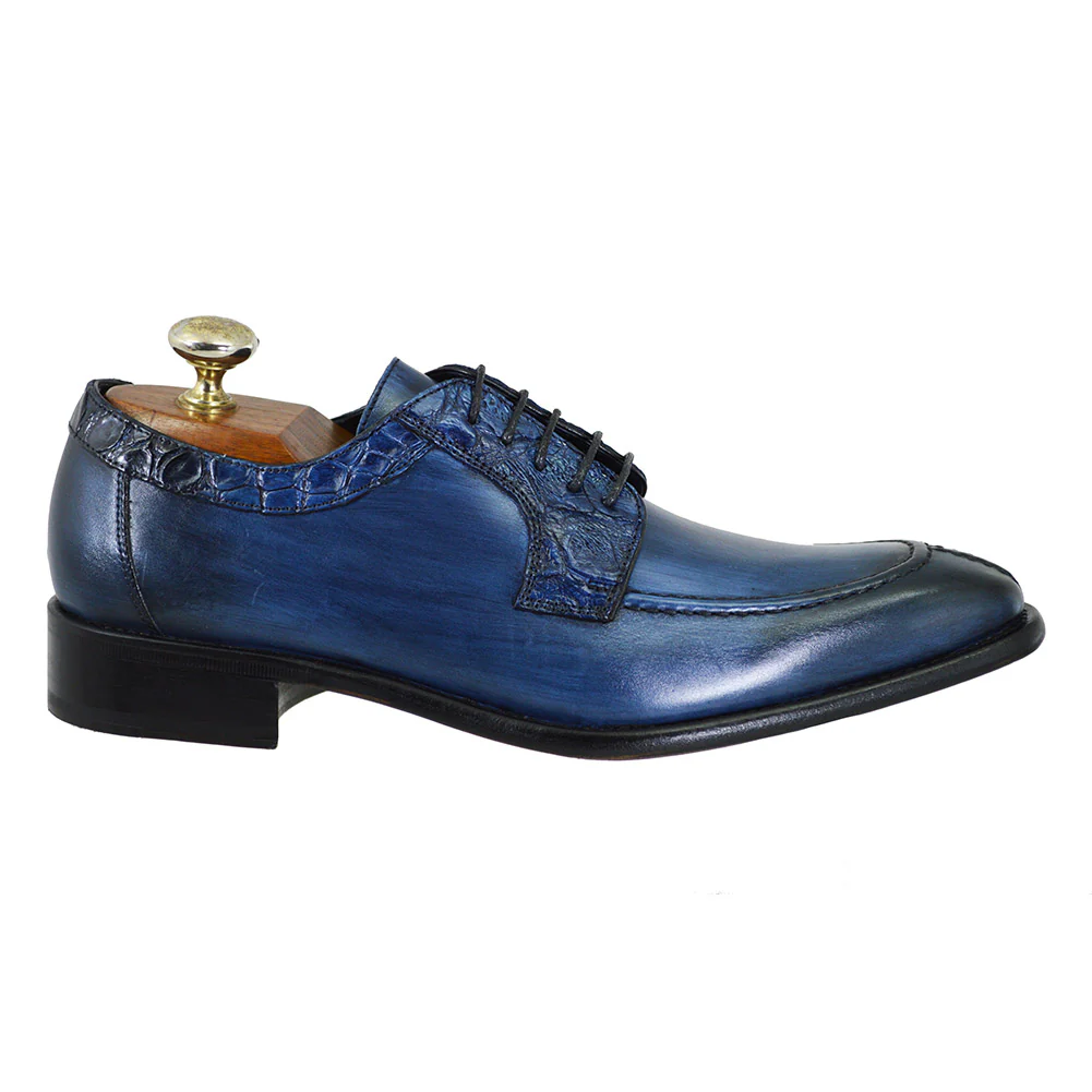 Toscana 1292 Cognac Calf & Croc Lace Up - Image 6