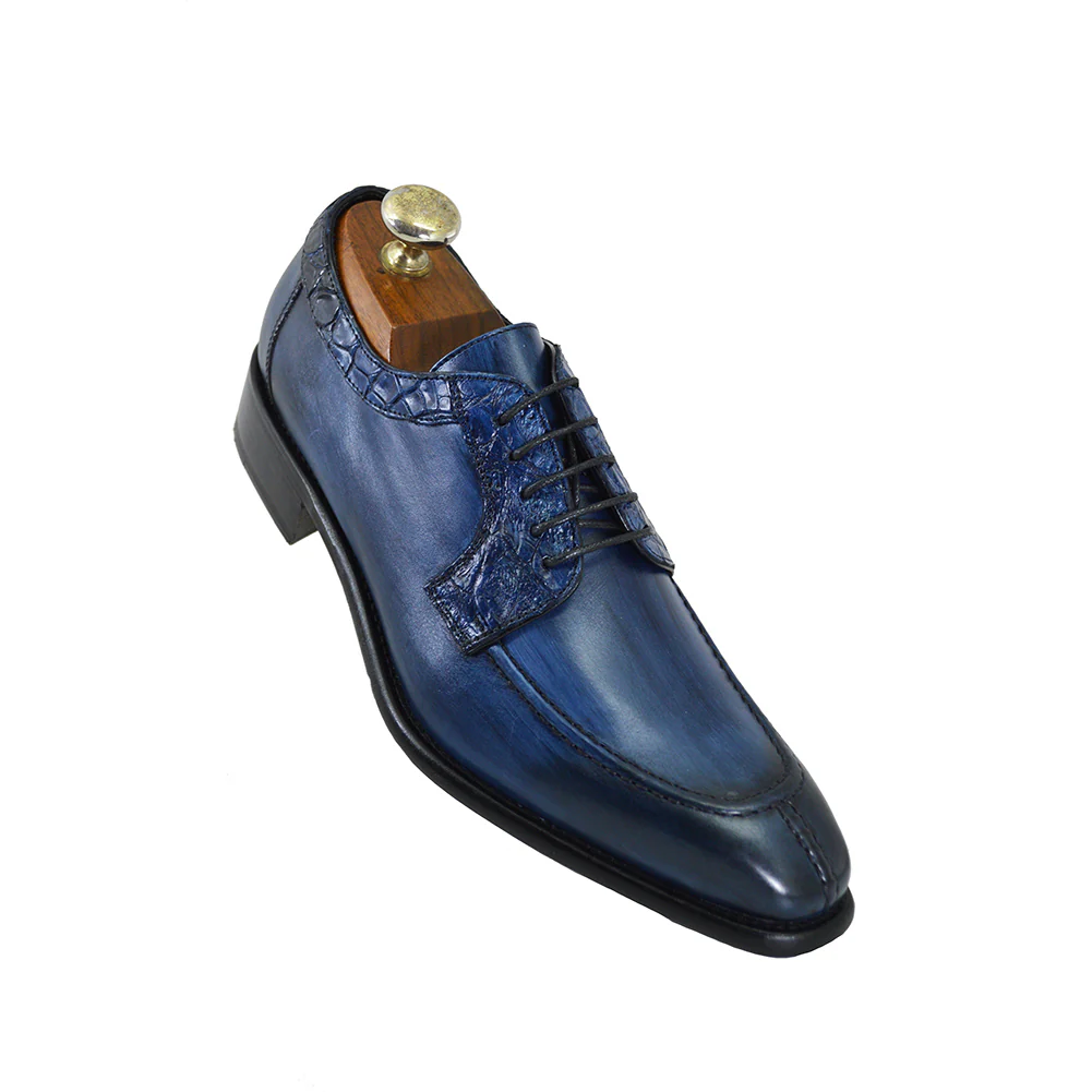 Toscana 1292 Cognac Calf & Croc Lace Up - Image 7