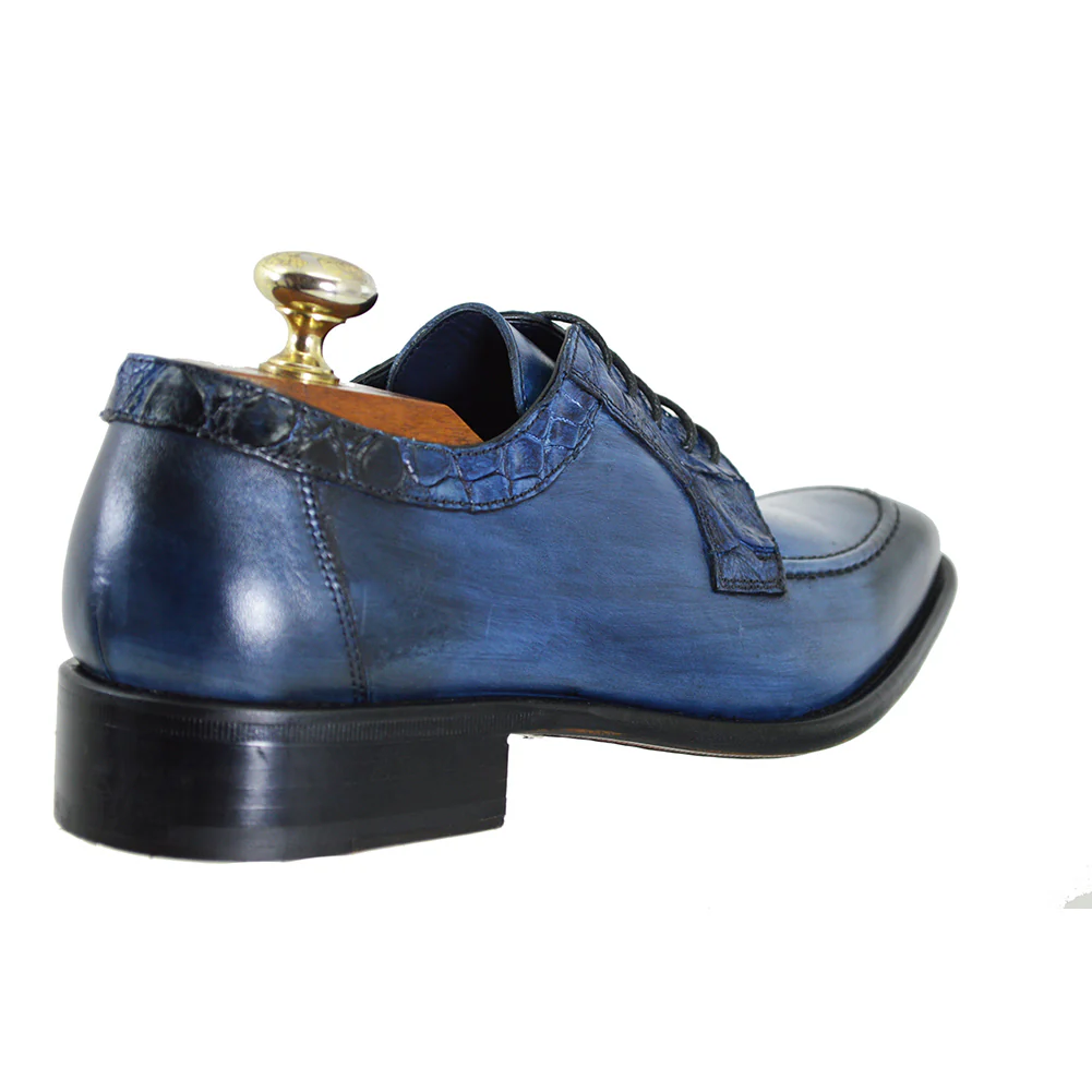 Toscana 1292 Cognac Calf & Croc Lace Up - Image 8
