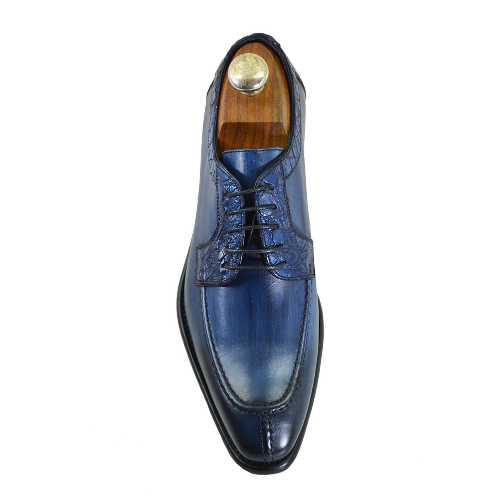 Toscana 1292 Cognac Calf & Croc Lace Up - Image 9