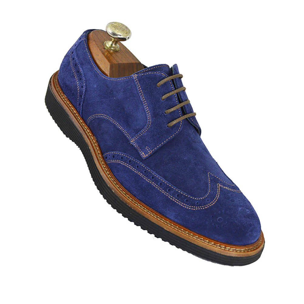 Toscana A896 Suede Wingtip Brogues - Image 2