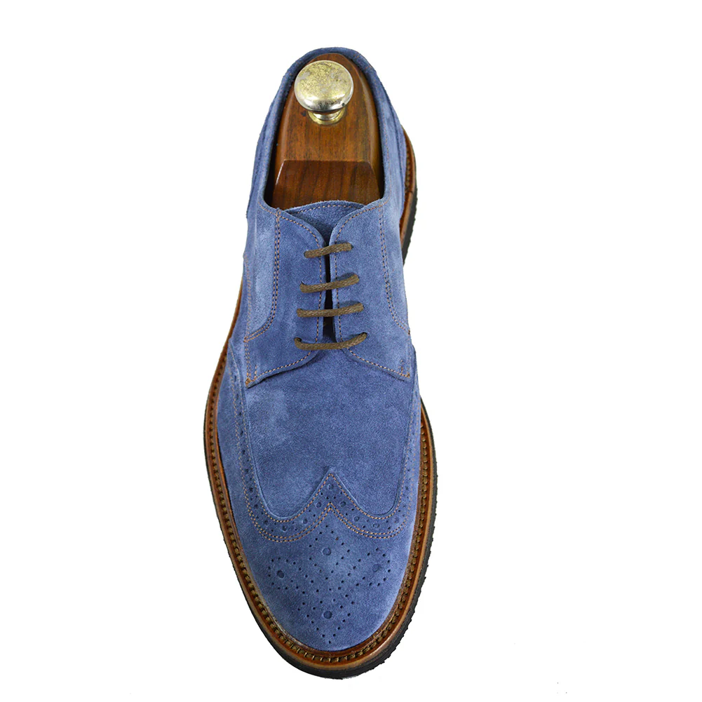 Toscana A896 Suede Wingtip Brogues - Image 5