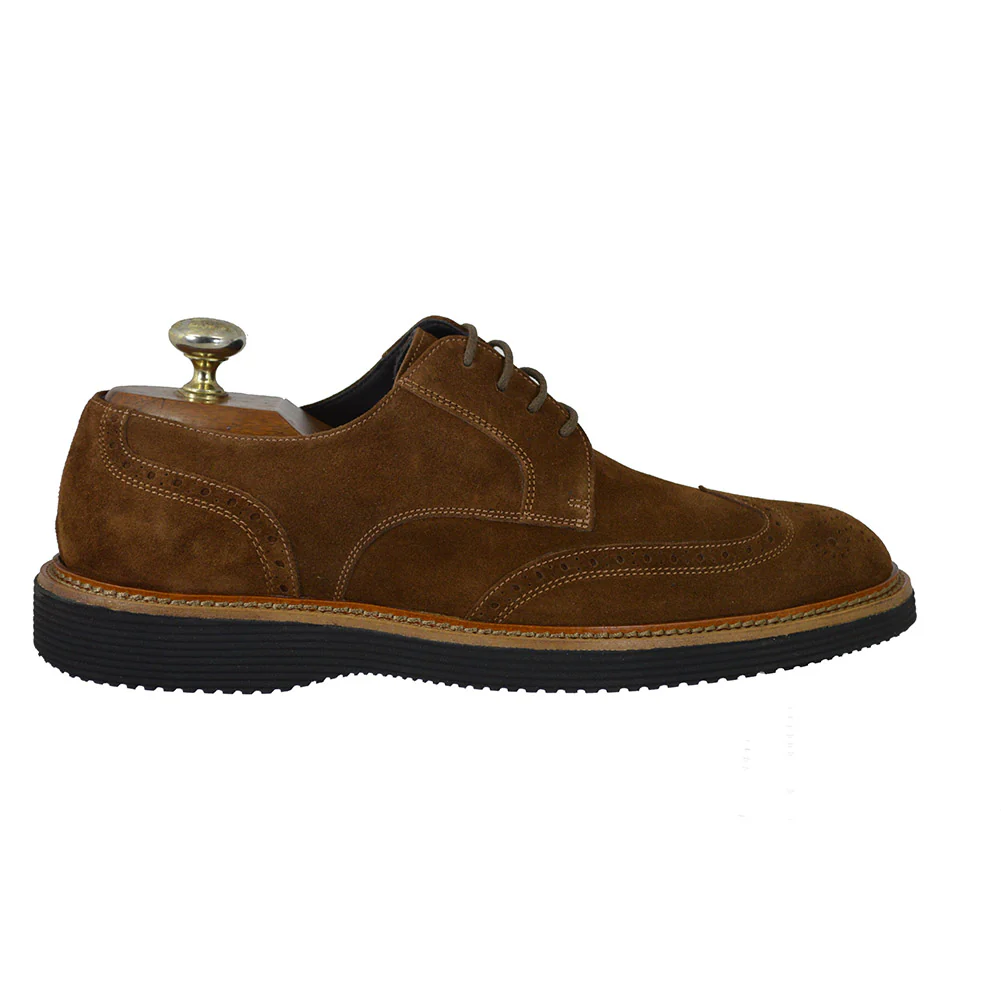 Toscana A896 Suede Wingtip Brogues - Image 6