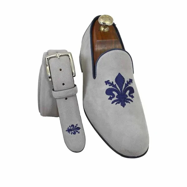 Toscana Mens Suede Crest Belt - Image 5